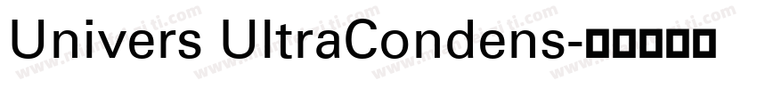 Univers UItraCondens字体转换